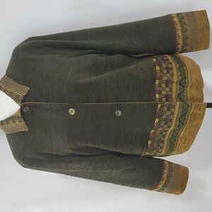 Coldwater Creek Brown Textured Jacket Size X Large NWOT